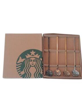 Starbucks Set of 4 Stainless Steel Latte Spoons